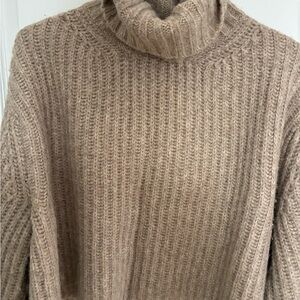 Matta Ribbed Turtleneck Sweater in Taupe
